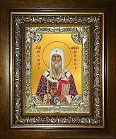 Икона Феогност Киевский и Московский в деревянном киоте Икона Феогност Киевский и Московский в деревянном киоте