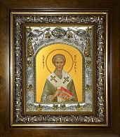 Икона Герман Константинопольский святитель, в деревяном киоте