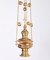 Кадило круглое большое №3 золочение с позвонцами