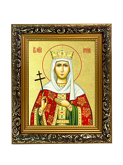 Икона "Ирина Македонская", св. вмц., с золочением поталью, 10025-УЛ