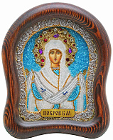 Икона из бисера ''Покров Пресвятой Богородицы'' ручной работы