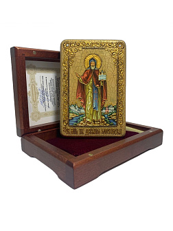 Настольная икона ''Cвятой благоверный князь Даниил Московский'' на мореном дубе RTI-xx88.m_RAZD