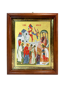 Икона "Введение во храм Пресвятой Богородицы" с золочением поталью, 05102-УЛ Икона "Введение во храм Пресвятой Богородицы" с золочением поталью, 05102-УЛ