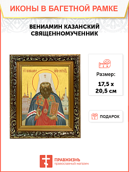 Образ святого Вениамина (Казанского), священномученика и митрополита Петроградского и Гдовского, 09В