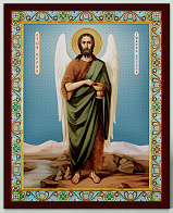Икона на доске 13х15 объёмная печать, лак Иоанн Предтеча