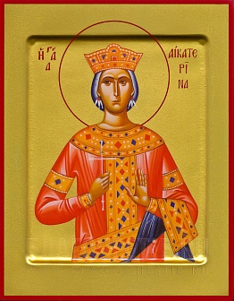 Икона Великомученица Екатерина с основой из дерева