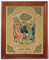 Икона в деревянной рамке 24х30 конгрев Троица (Рублевская)