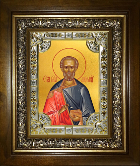 Икона освященная Диомид Тарсянин Никейский в деревянном киоте