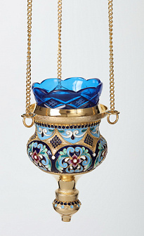 Лампада филигранная греческая с эмалью / золочение