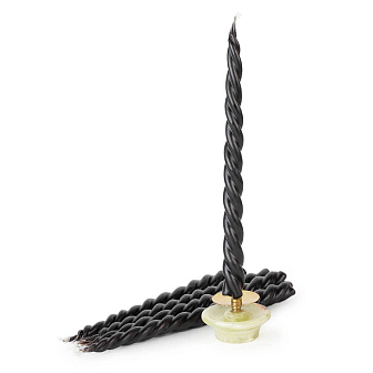 Скрутка из 3-х свечей №30 (18см), Черная