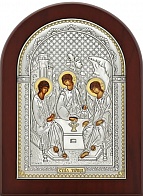 Икона "Святая Троица" из серебра