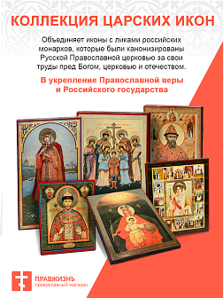 Именная икона Ксения Петербургская 089 15х30, царская