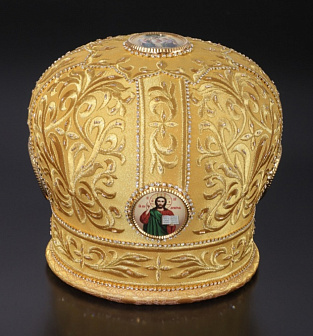 Митра №019 глазет вышивка а/м фоторамки, стр.дорожки, канитель в футляре