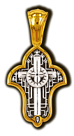 Голгофский крест с позолотой