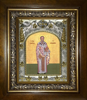 Икона ИГНАТИЙ Богоносец, Епископ Антиохийский, Священномученик (СЕРЕБРЯНАЯ РИЗА, КИОТ)