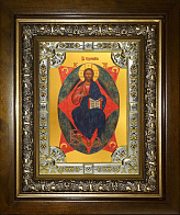 Икона освященная Спас в Силах, в деревянном киоте
