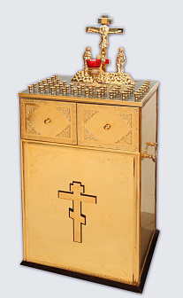 Стол панихидный 44 свечи каменные накладки золочение