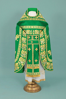 Облачение иерейское №27 глазет вышивка а/м, пришивной галун