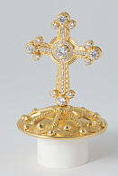 Крест на митру №38 / Фианиты / золочение