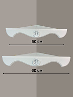 Набор полки угловые для икон Крест цвет холодный белый 2 шт 50 и 60 см