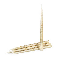 Свечи с травами конусные №50, БЕЛЫЕ (Лаванда, Василек, Шалфей)