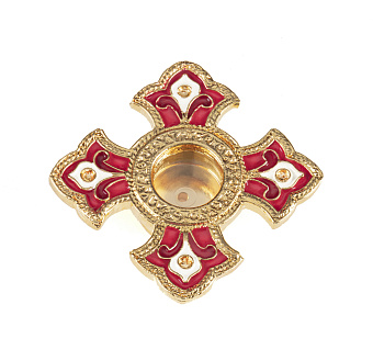 Мощевик для частиц святых мощей №10 золочение эмаль Мощевик для частиц святых мощей №10 золочение эмаль