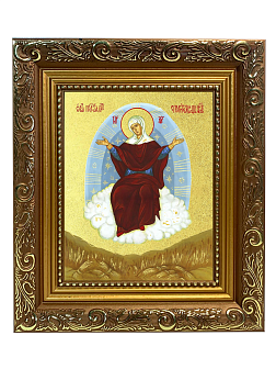 Икона Божией Матери "Спорительница Хлебов" с золочением поталью, 03070-УЛ