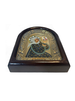 Именная икона Матрона Московская в молитве к Богородице 103 из бисера Именная икона Матрона Московская в молитве к Богородице 103 из бисера