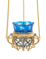 Лампада подвесная №3 литье, эмаль / золочение, серебрение