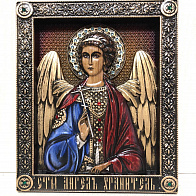 Икона Ангел-хранитель, резная из дерева
