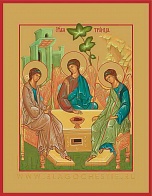 Икона с золочением Святая Троица