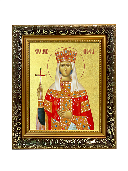 Икона "Елена", св. равноап. царица, с золочением поталью, 10016-УЛ Икона "Елена", св. равноап. царица, с золочением поталью, 10016-УЛ