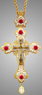 Наперсный крест позолоченный в серебрении
