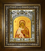 Икона Владимирская икона Божией Матери, в деревяном киоте