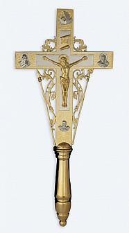 Крест напрестольный с золочением из никеля