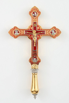Крест напрестольный №15-1 фигурный золочение эмаль