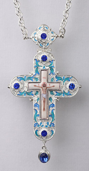 Крест наперсный №111 серебро филигрань, эмаль (УИН)
