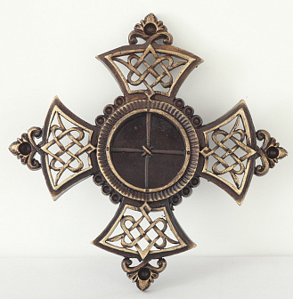 Мощевик для частиц святых мощей патинирование крест мальтийский