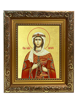 Икона "Варвара", св. вмц., с золочением поталью, 10В2-УЛ