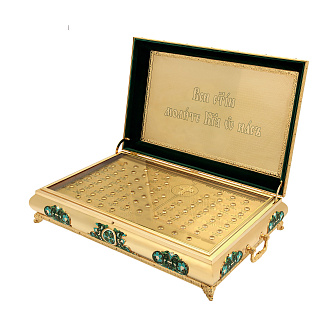 Ковчег для частиц святых мощей №18 золочение эмаль