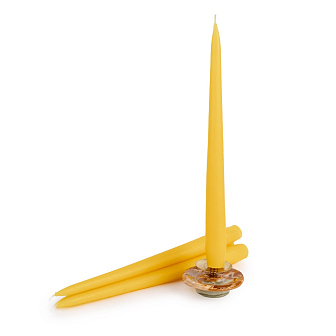 Свеча формовая Античная D20 (25см, 8ч), ЖЕЛТАЯ