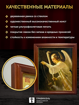 Икона Архангел Селафиил Ангел Молитвы с золочением, деревянная рамка со стеклом 15х18х2 см 1225 Икона Архангел Селафиил Ангел Молитвы с золочением, деревянная рамка со стеклом 15х18х2 см 1225