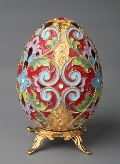 Яйцо пасхальное филигрань, эмаль / золочение