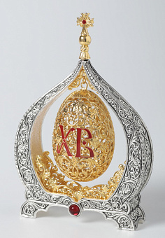 Яйцо пасхальное сувенирное литое №2 золочение Яйцо пасхальное сувенирное литое №2 золочение