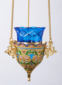 Лампада филигранная №26 эмаль серебро / золочение / (УИН)