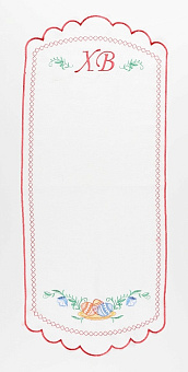 Салфетка церковная пасхальная вышитая лен 28х84см (рисунок в ассортименте) №20