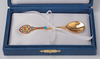 Лжица литьевая малая №5 эмаль / золочение / серебро УИН