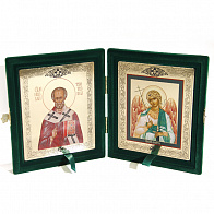 Складень (икона св. Ангел Хранитель и свт. Николая Чудотворца)