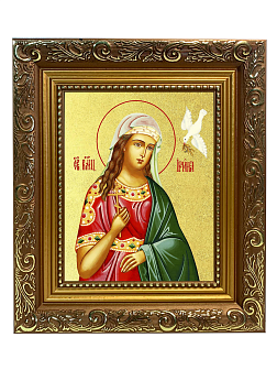 Икона "Ирина Македонская", св. вмц., с золочением поталью, 10023-УЛ