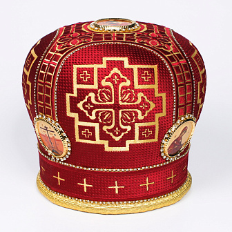 Митра №101 глазет бордовый